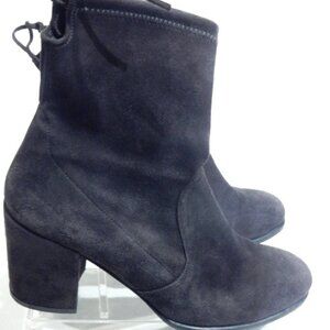 Stuart Weitzman Gray Suede Lace Top Ankle Boots in Size 10M
